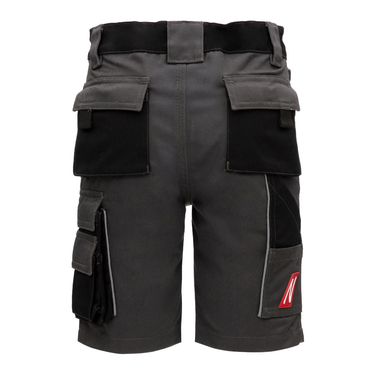 NITRAS MOTION TEX KIDS, Arbeitshose, kurz, grau / schwarz, OEKO-TEX