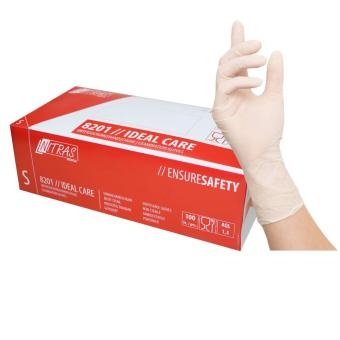 NITRAS IDEAL CARE, Latex-Einmalhandschuhe, wei