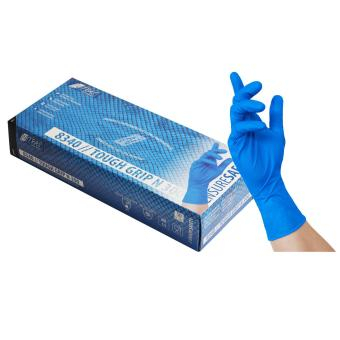 NITRAS TOUGH GRIP N 300, Nitril-Einmalhandschuhe, blau, EN ISO 374