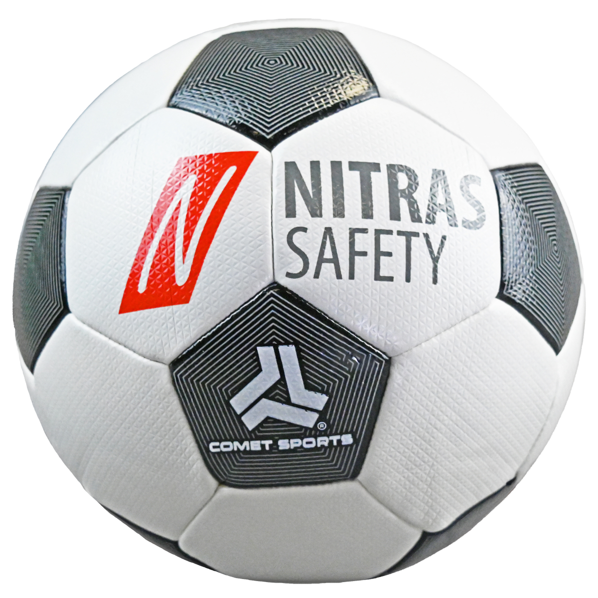 NITRAS Fussball, PU, weiß / schwarz