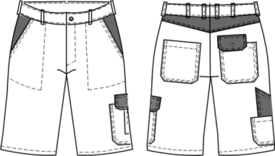 BEB-Short Classic, dunkelgrau/schwarz
