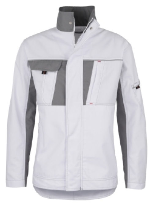 BEB-Bundjacke Inflame, weiß/mittelgrau