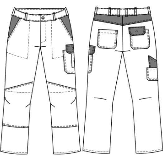 BEB-Bundhose Classic, dunkelgrau/schwarz