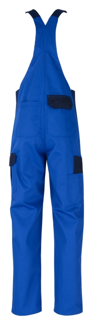 BEB-Workwear, Arbeits-Latzhose, Herren-Arbeits-Berufs-Latz-Hose, Classic, kornblau/marine