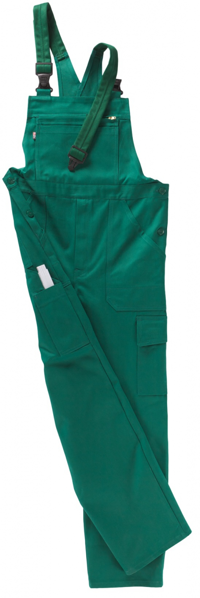 BEB-Workwear, Arbeits-Latzhose, Herren-Arbeits-Berufs-Latz-Hose, grün