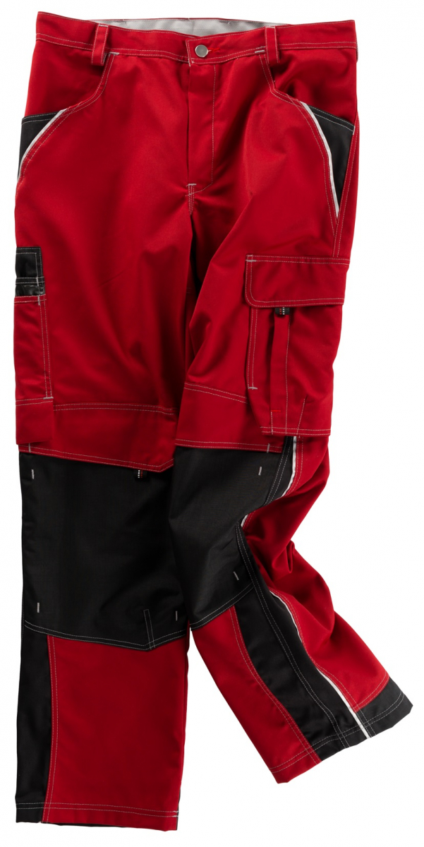 BEB-Workwear, Arbeitshose, Herren-Berufs-Bund-Hose, Inflame fire engine red/schwarz