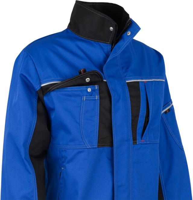 BEB-Workwear, Arbeitsjacke, Herren-Arbeits-Berufs-Bund-Jacke, Inflame kornblau/schwarz