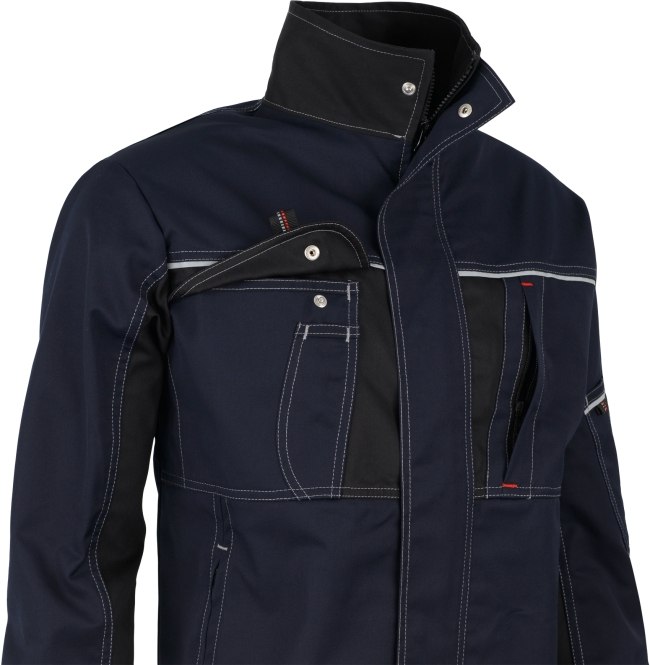 BEB-Workwear, Arbeitsjacke, Herren-Arbeits-Berufs-Bund-Jacke, Inflame blue shadow/schwarz