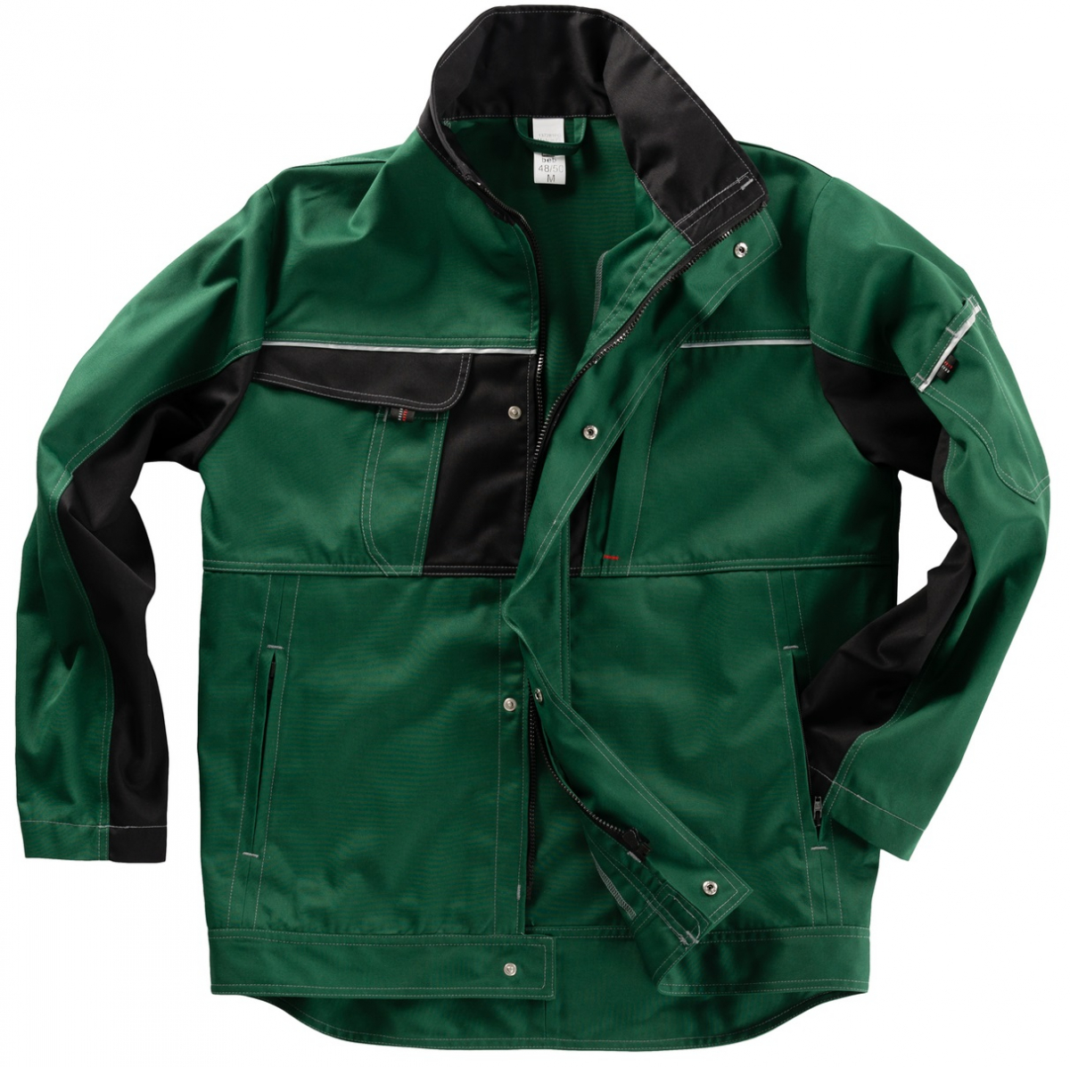 BEB-Workwear, Arbeitsjacke, Herren-Arbeits-Berufs-Bund-Jacke, Inflame flaschengrün/schwarz