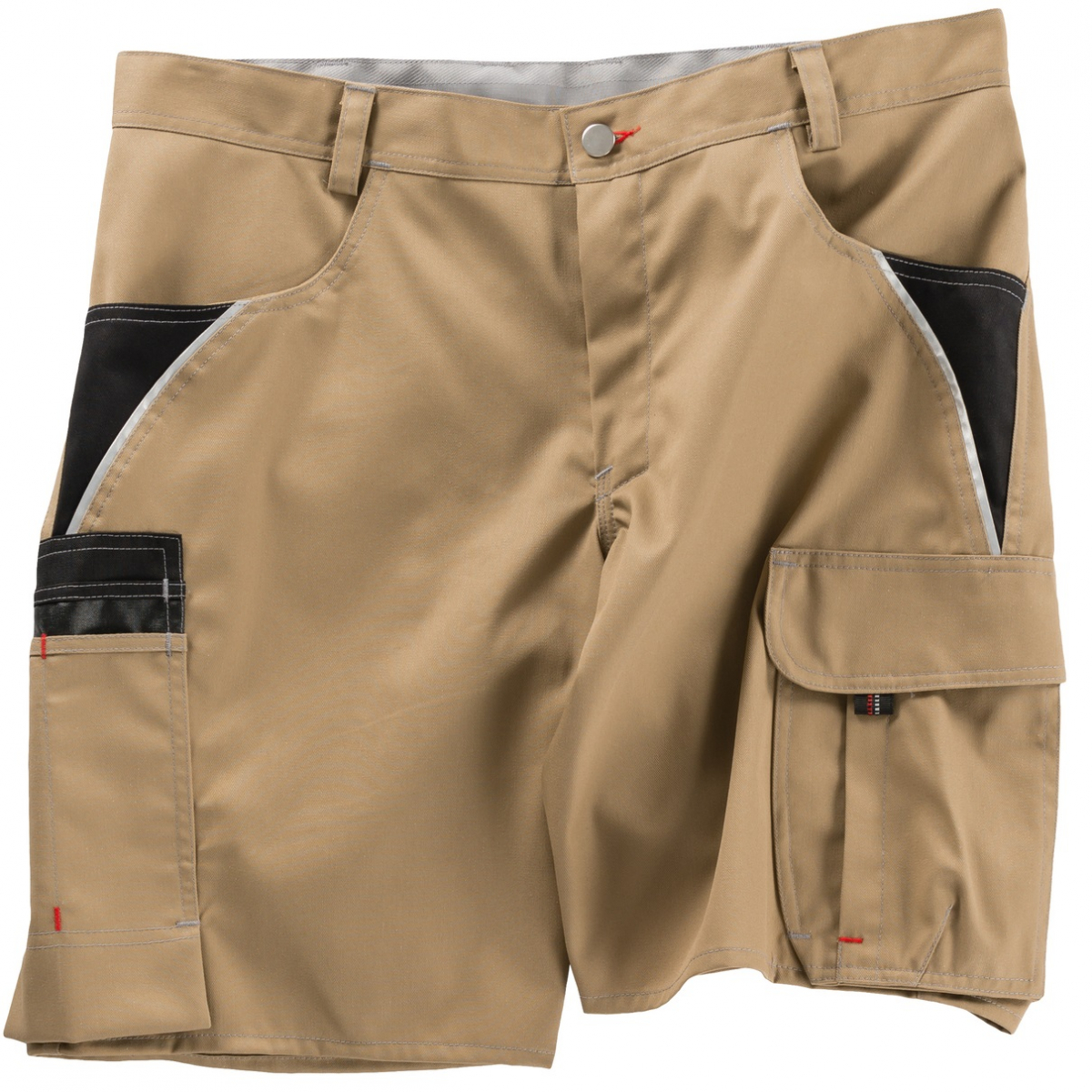 BEB-Workwear, Herren-Arbeits-Berufs-Shorts, Inflame sand/schwarz