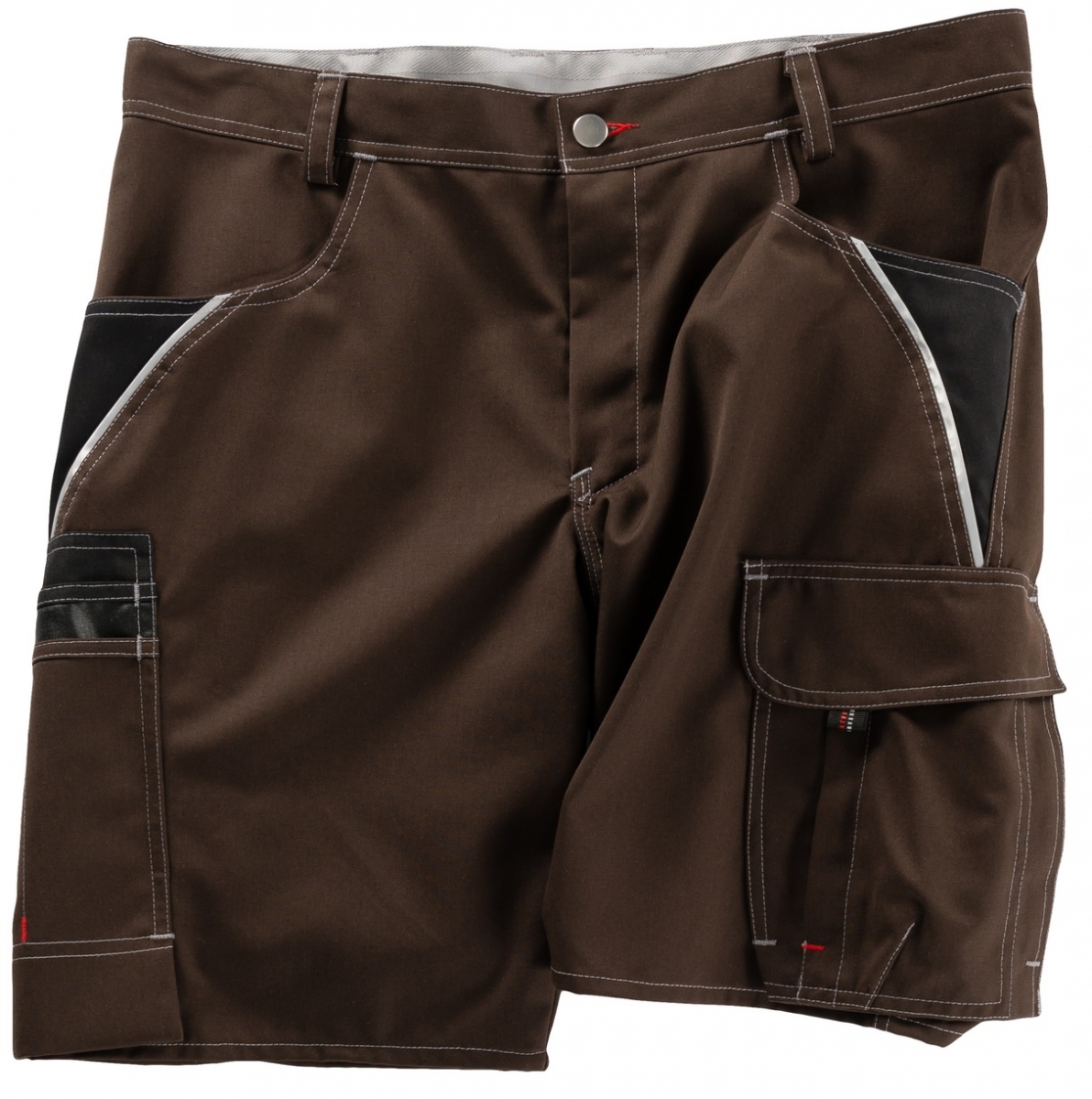 BEB-Workwear, Herren-Arbeits-Berufs-Shorts, Inflame chocolate brown/schwarz
