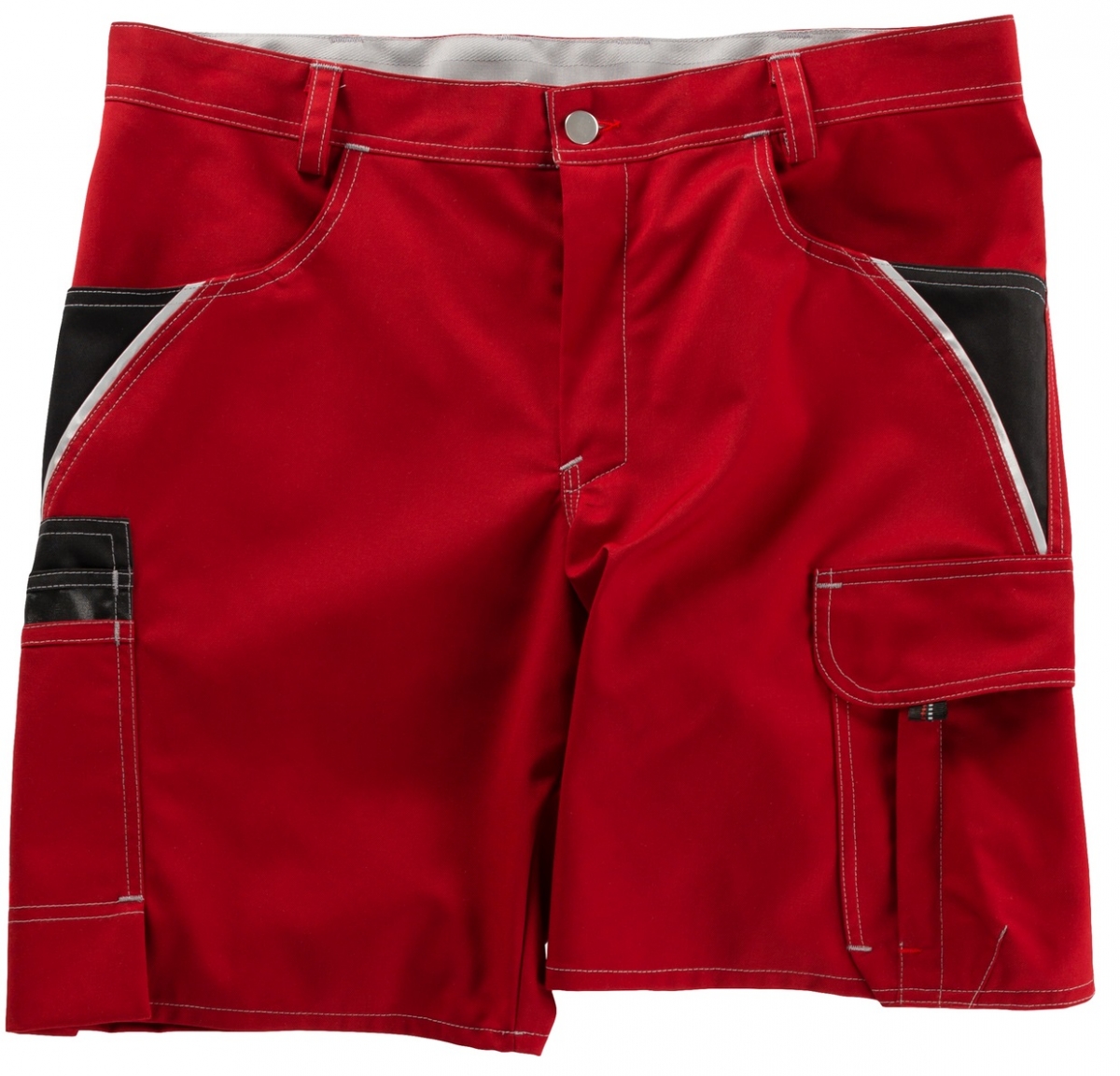 BEB-Workwear, Herren-Arbeits-Berufs-Shorts, Inflame fire engine red/schwarz