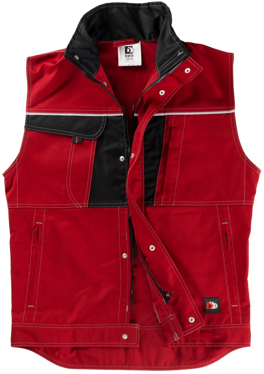ELYSEE-Workwear, Weste Inflame, 245 g/m, fire engine red/schwarz