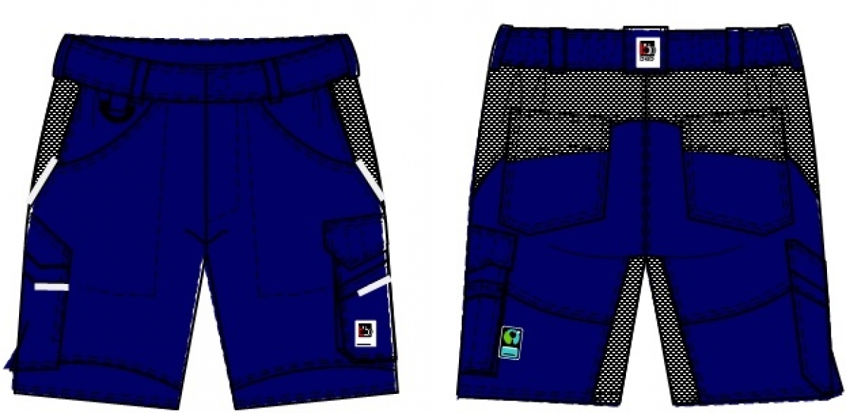 BEB-Herren-Shorts, Flex, Fairtrade, blue shadow/schwarz