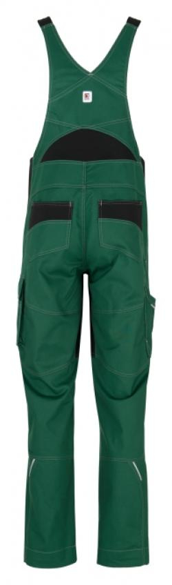 BEB-Workwear, Herren-Latzhose, Flex, Fairtrade, grün/schwarz