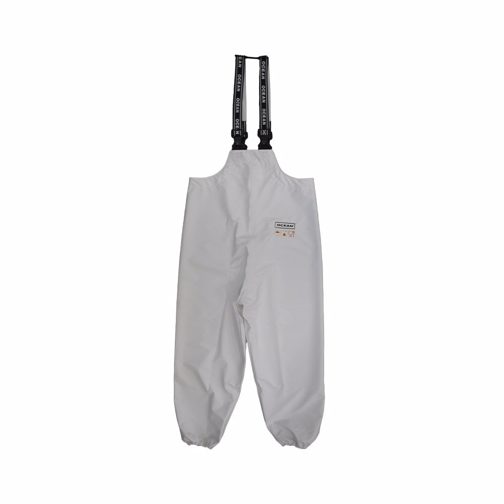 OCEAN-Albertville-Comfort-Latzhose, 240 g/m², weiß
