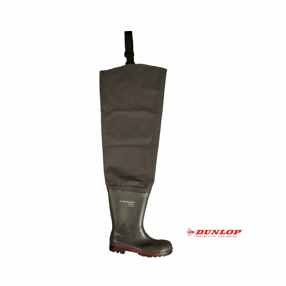 OCEAN-Deluxe+-Thigh-Waders-Seestiefel S5 mit Nieten, 700g/m², dunkel oliv