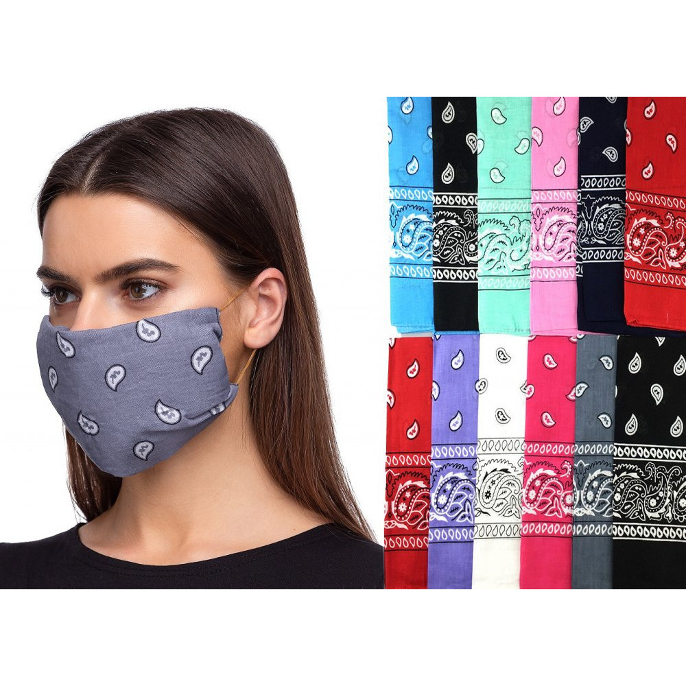Gesichtsmaske „Bandana, Selbstanfertigung, VE = 12 Stk.