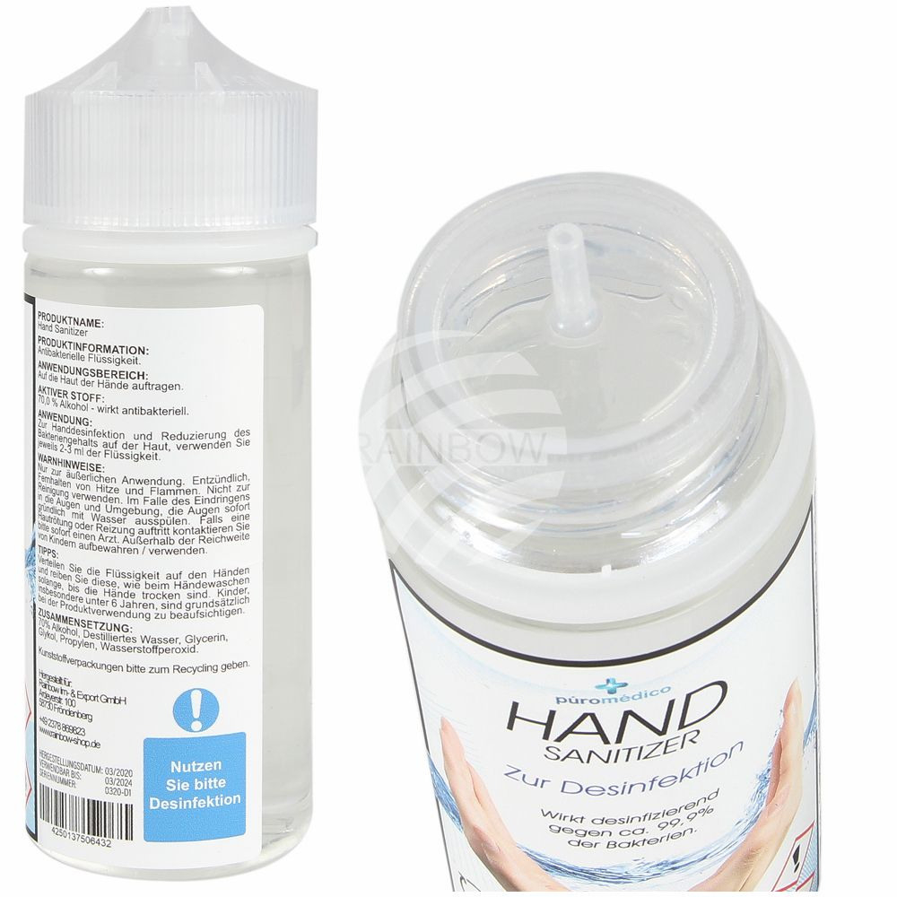 HAND-SANITIZER-Hygiene, Handdesinfektion - Hände-Desinfektionsmittel, 120 ml