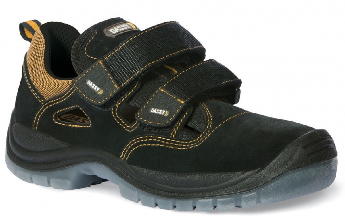 DASSY-Footwear, S1P-Arbeits-Berufs-Sicherheits-Sandalen, ACHILLES, schwarz