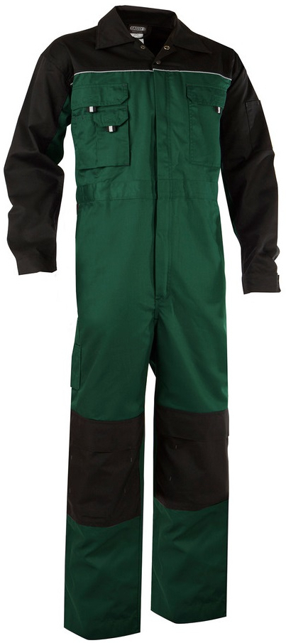 DASSY-Workwear, Overall CANNES, Arbeits-Berufs-Overall, grün/schwarz