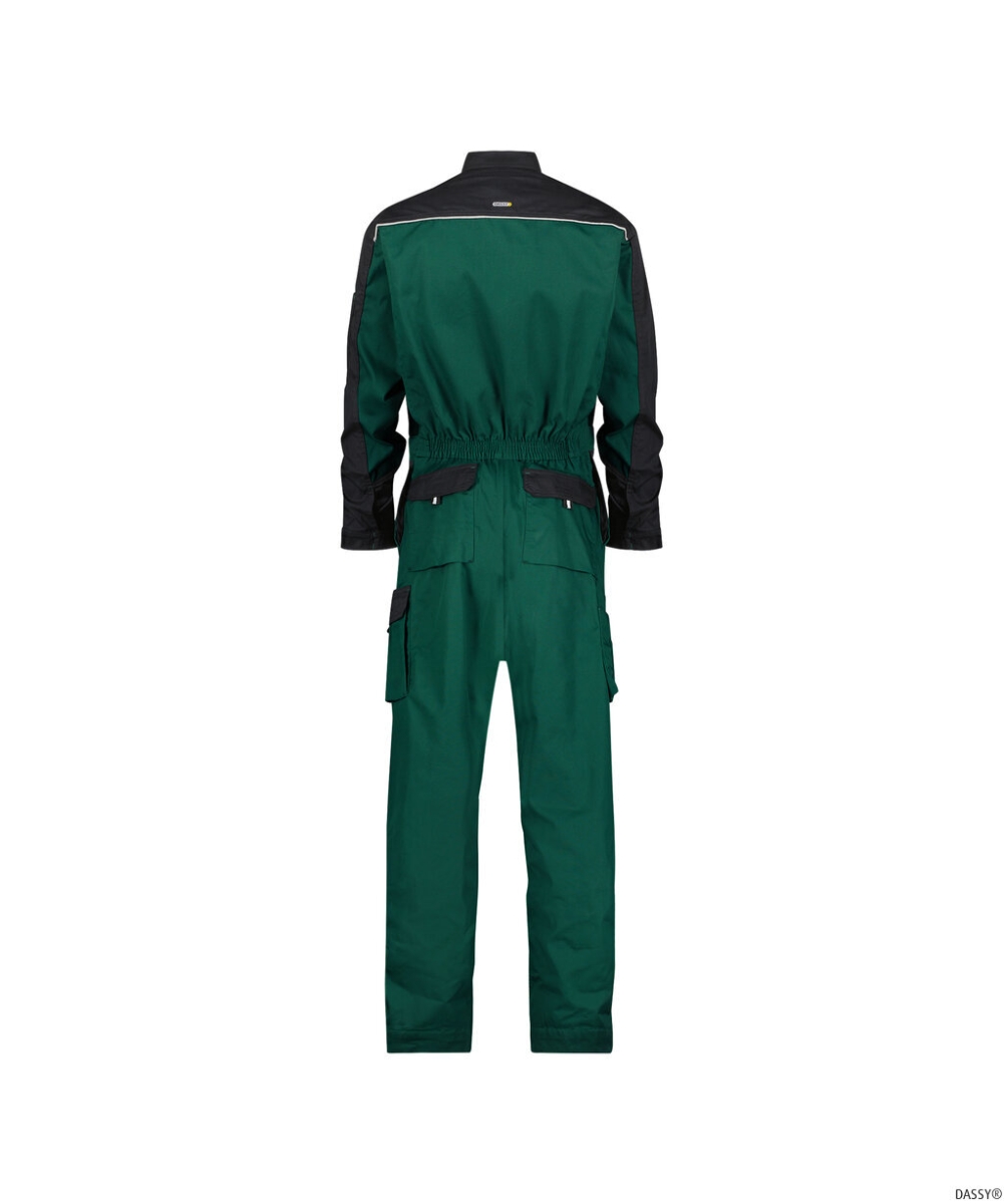 DASSY-Workwear, Overall CANNES, Arbeits-Berufs-Overall, grün/schwarz