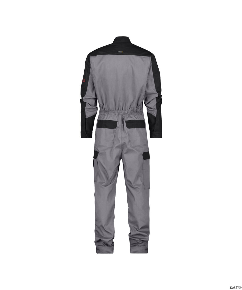 DASSY-Workwear, Overall NIORT, Arbeits-Berufs-Overall, grau/schwarz