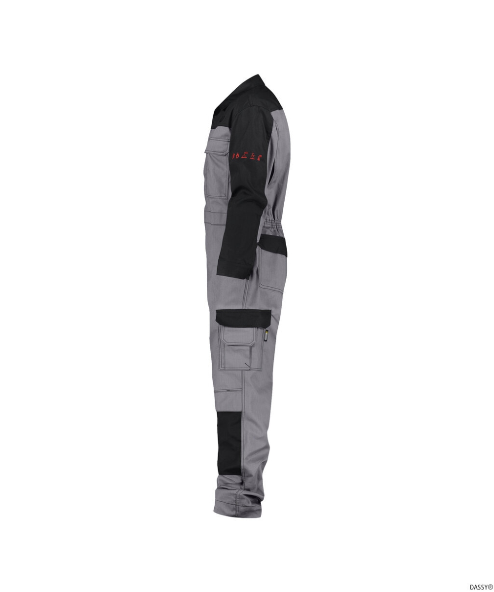 DASSY-Workwear, Overall NIORT, Arbeits-Berufs-Overall, grau/schwarz