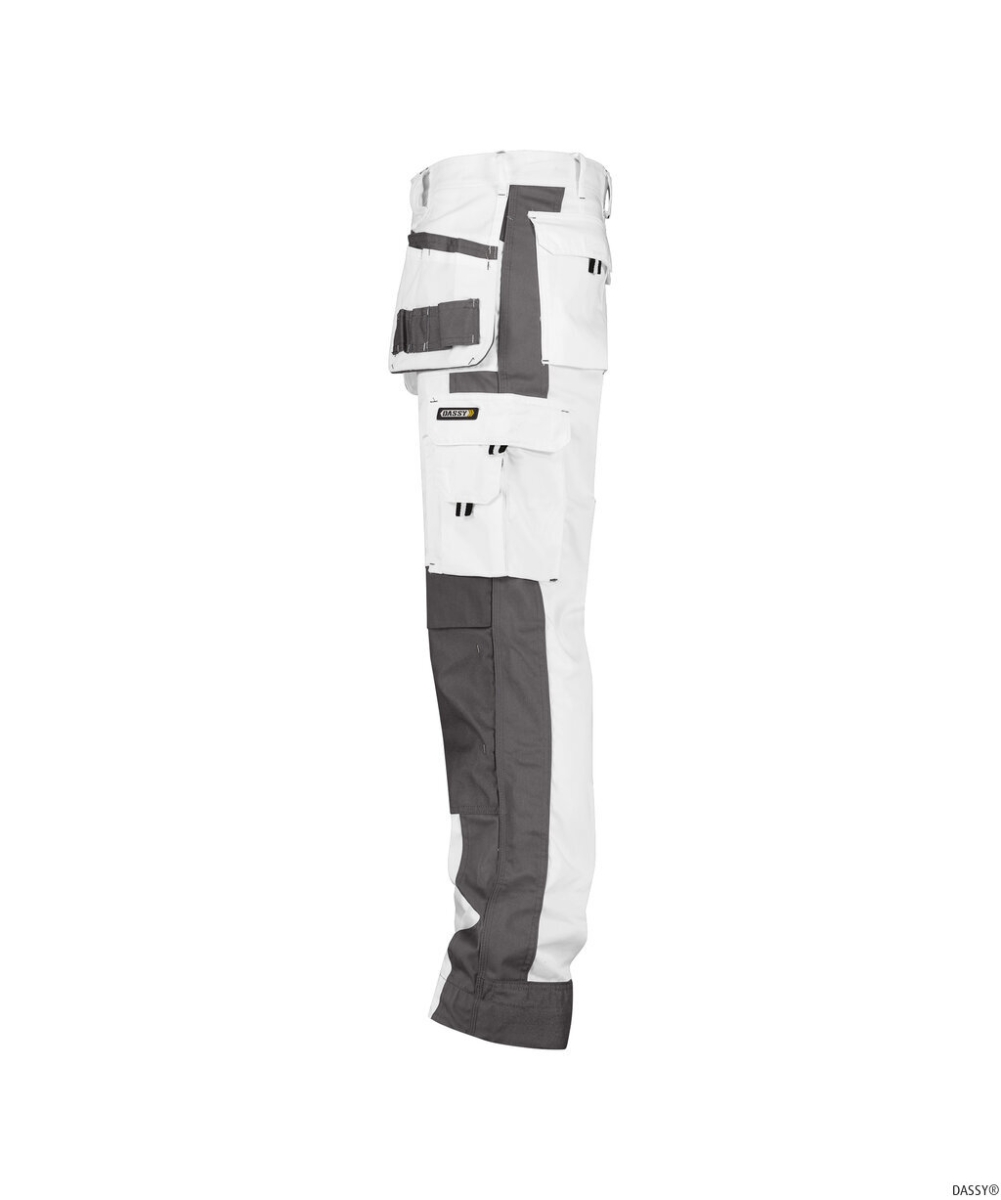 DASSY-Workwear, Bundhose SEATTLE, weiß/grau