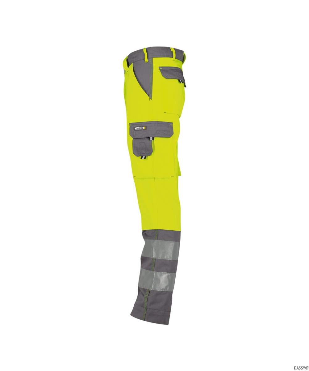 DASSY-Warnschutz, Bundhose LANCESTER , gelb/grau