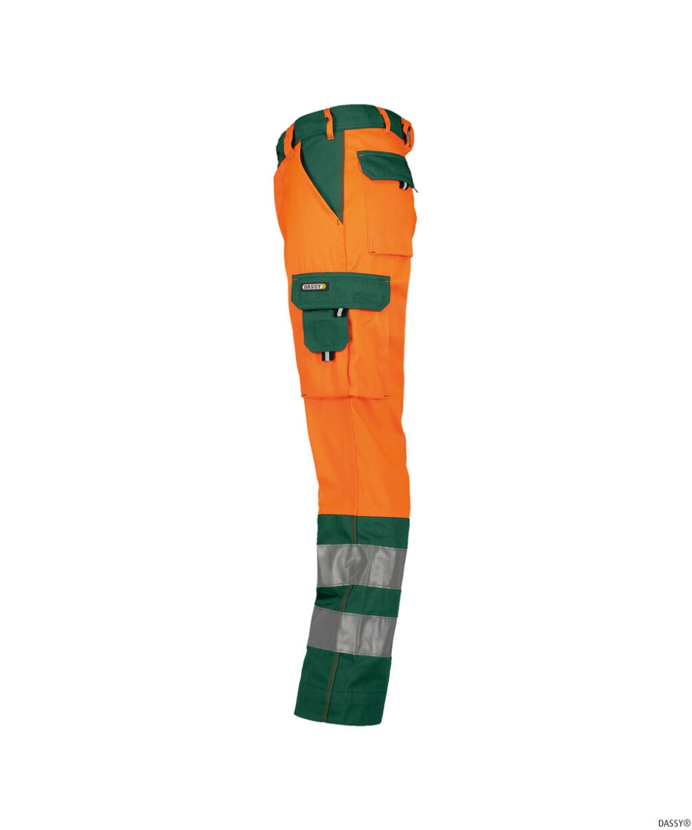 DASSY-Warnschutz, Bundhose LANCASTER orange/grün