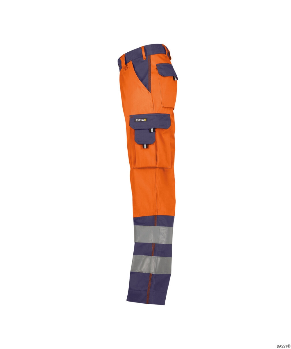 DASSY-Warnschutz, Bundhose LANCASTER orange/dunkelblau