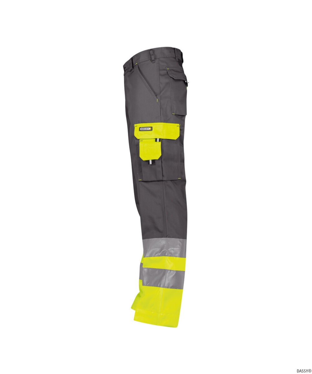 DASSY-Warnschutz, Bundhose OMAHA , grau/gelb