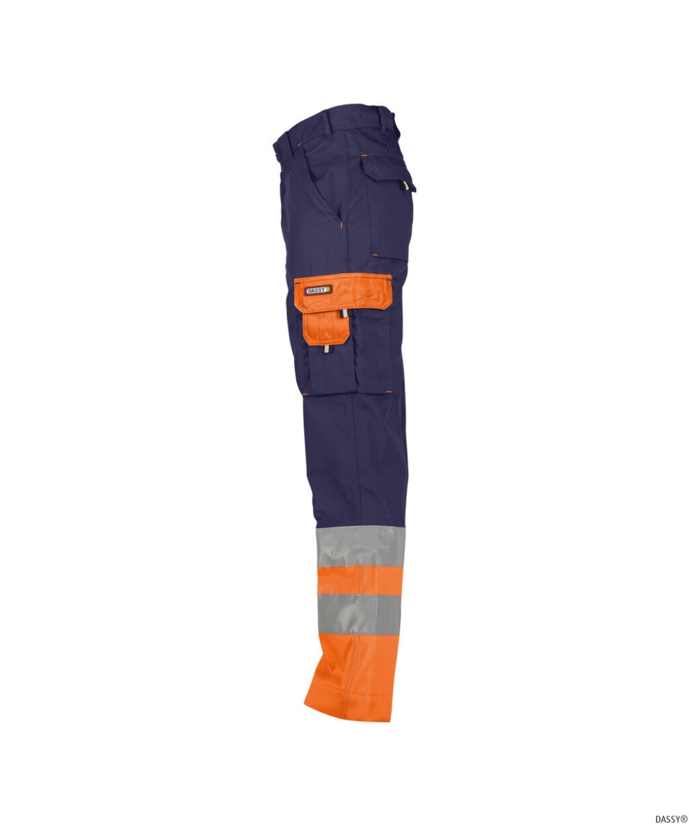 DASSY-Warnschutz, Bundhose OMAHA , dunkelblau/orange
