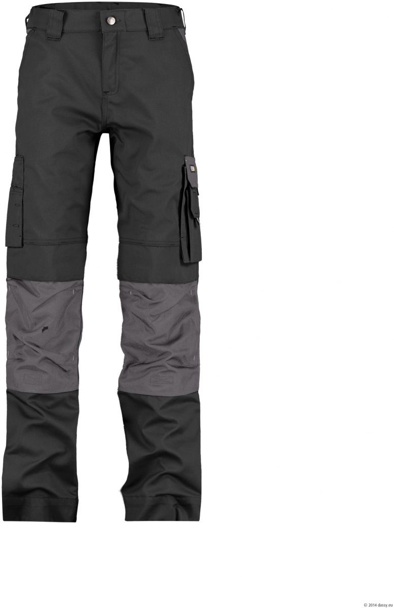 DASSY-Damen-Bundhose BOSTON, schwarz/zementgrau