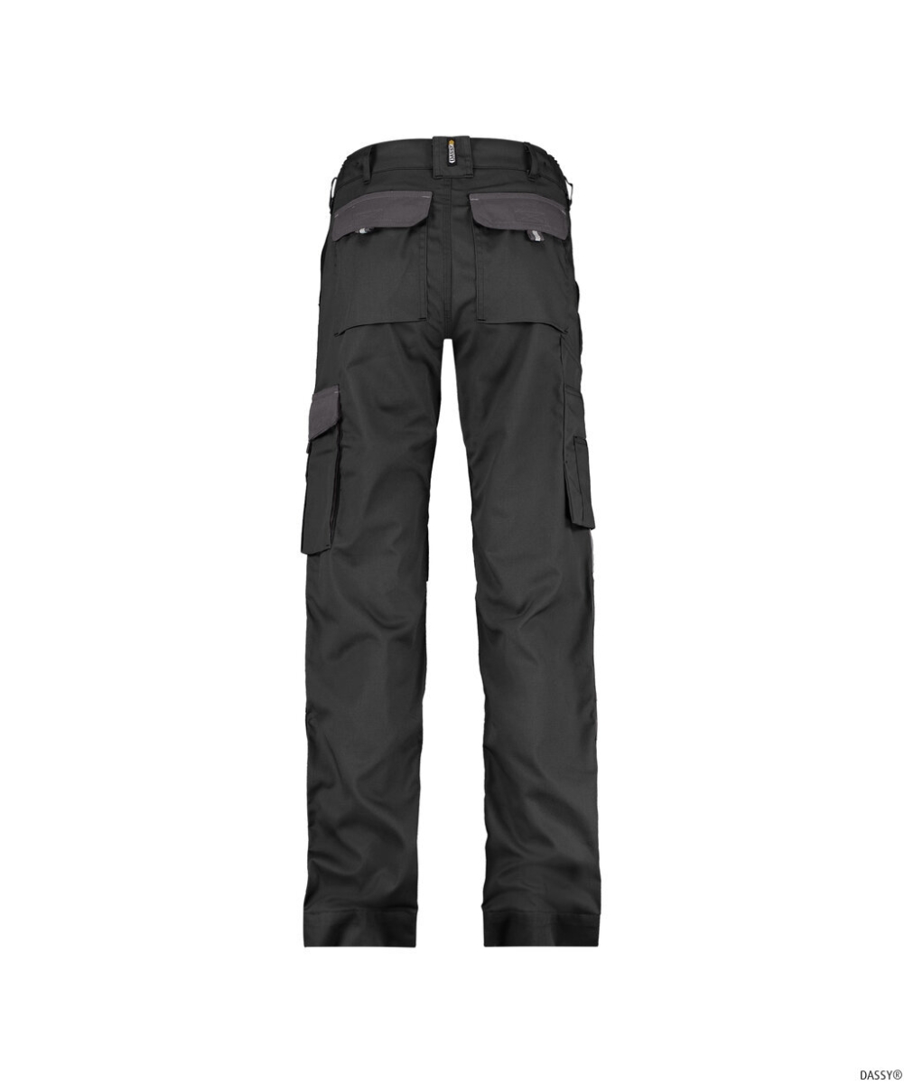 DASSY-Damen-Bundhose BOSTON, schwarz/zementgrau