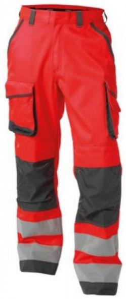 DASSY-Warnschutz, Bundhose CHICAGO , rot/grau