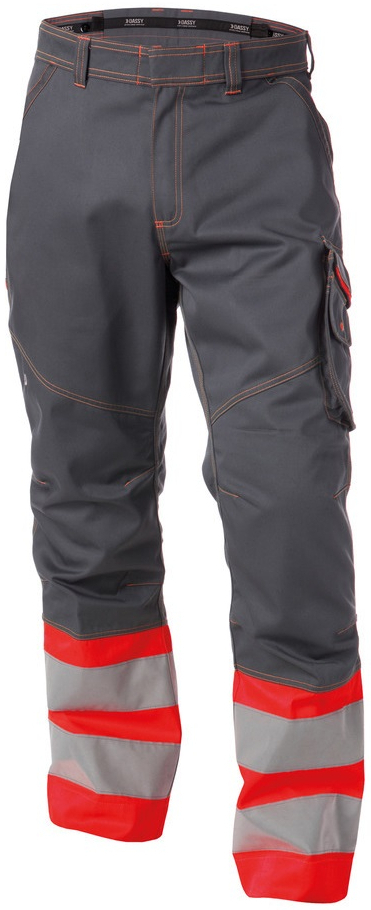 DASSY-Warnschutz, Bundhose PHOENIX , rot/grau