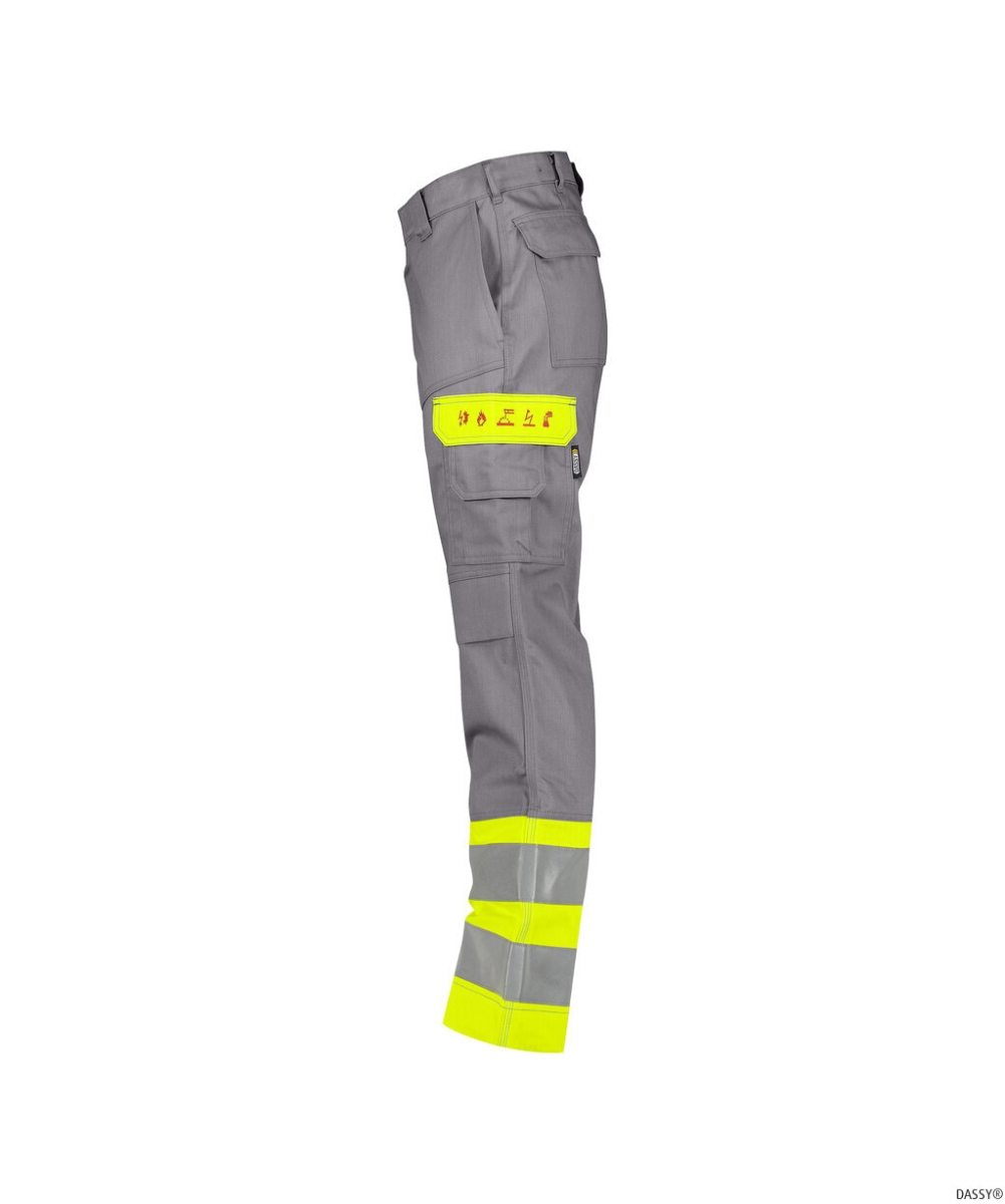 DASSY-Warnschutz, Bundhose LENOX grau/gelb