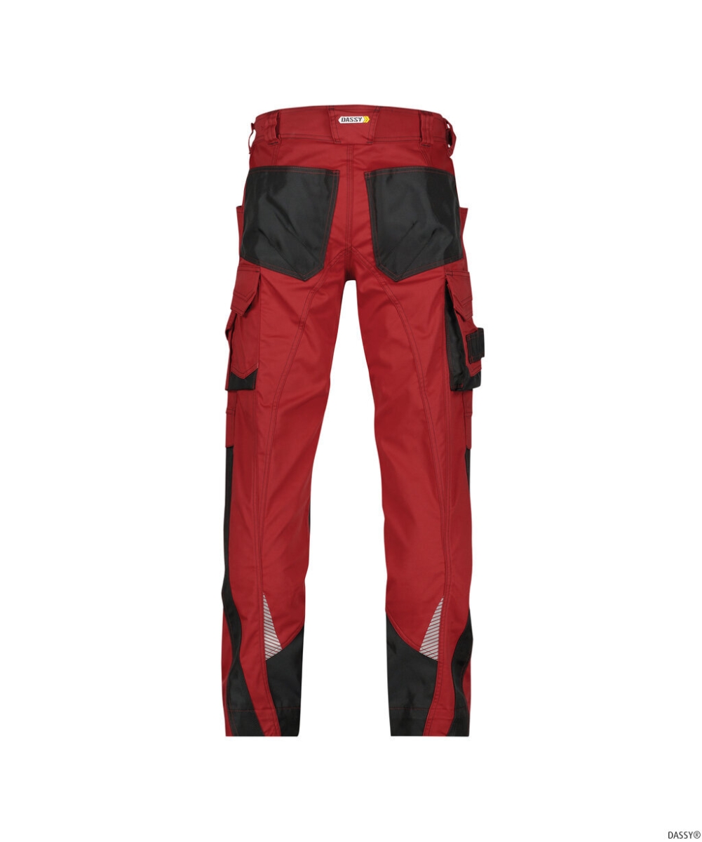 DASSY-Workwear, Bundhose NOVA, rot/schwarz