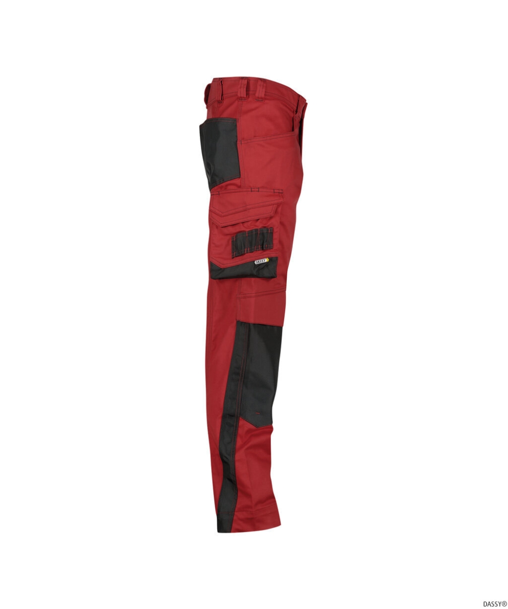 DASSY-Workwear, Bundhose NOVA, rot/schwarz