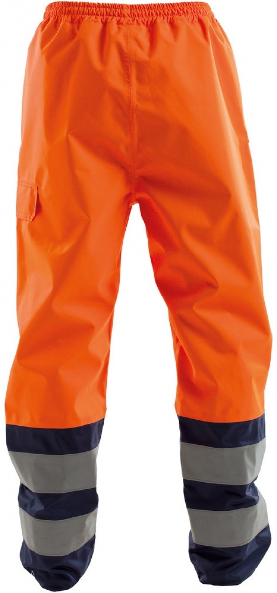 DASSY-Warnschutz, Regen-Bundhose "SOLA",   orange/dunkelblau