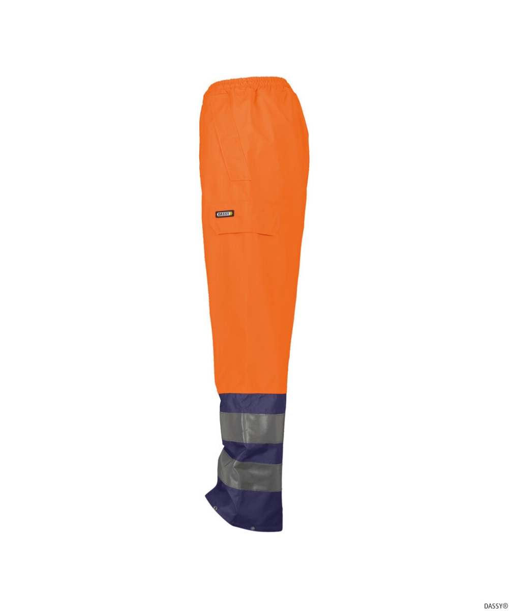 DASSY-Warnschutz, Regen-Bundhose SOLA, orange/dunkelblau