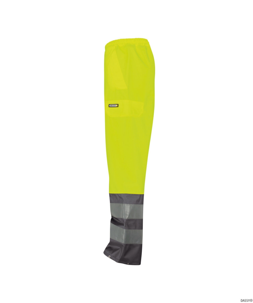 DASSY-Warnschutz, Regen-Bundhose SOLA, gelb/grau