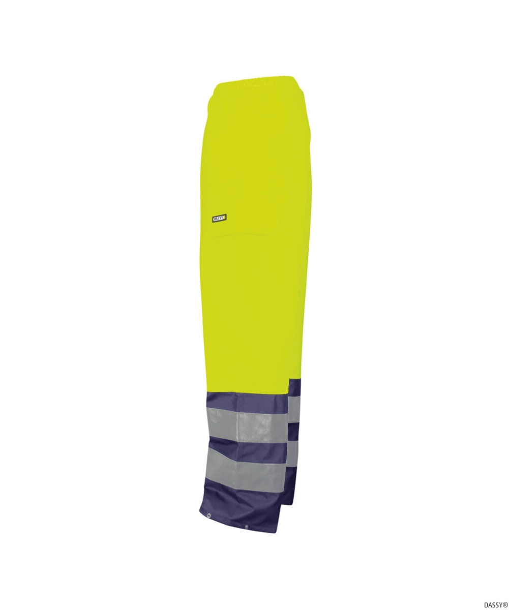 DASSY-Warnschutz, Regen-Bundhose SOLA, gelb/dunkelblau