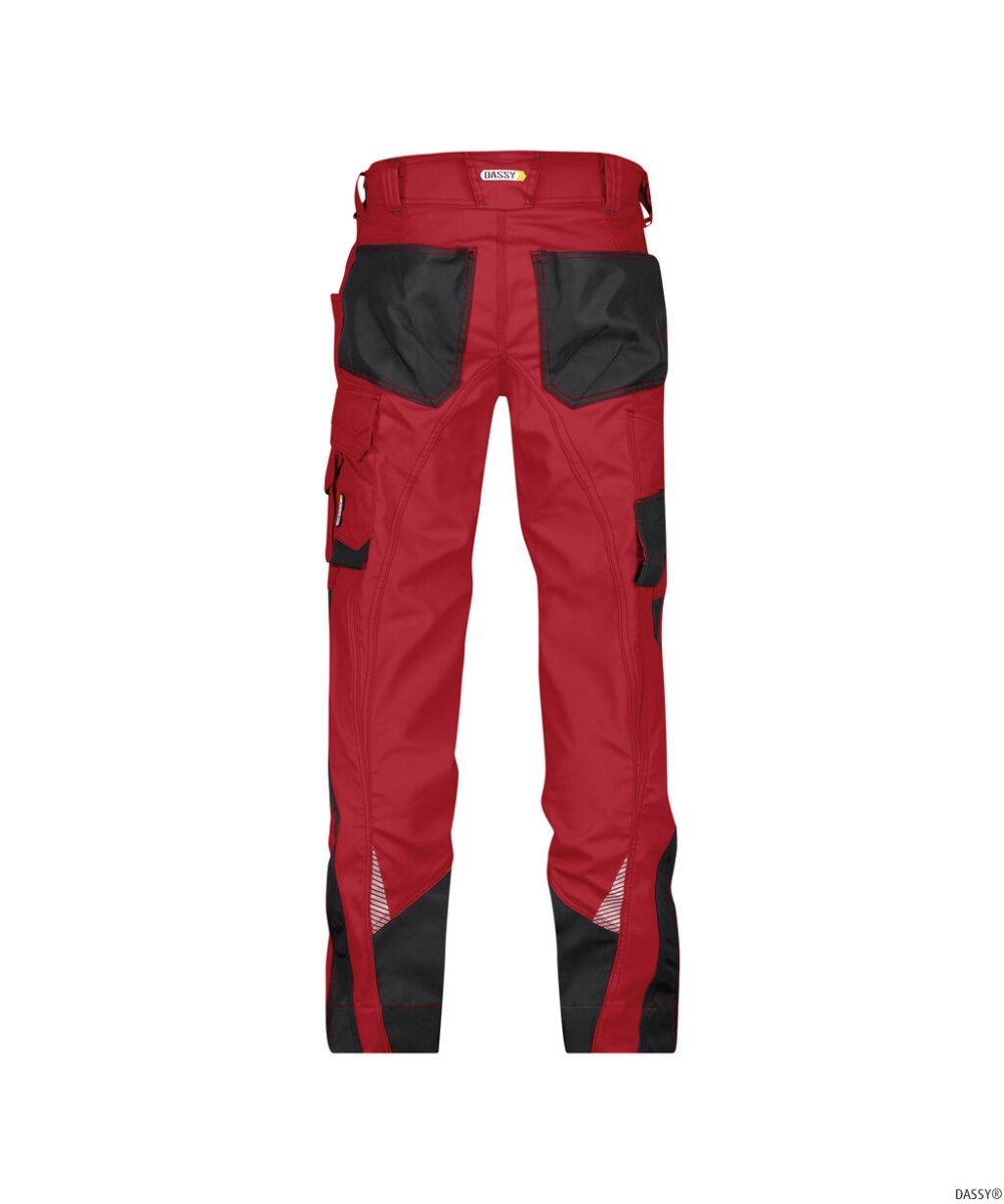 DASSY-Workwear, Bundhose SPECTRUM, rot/schwarz
