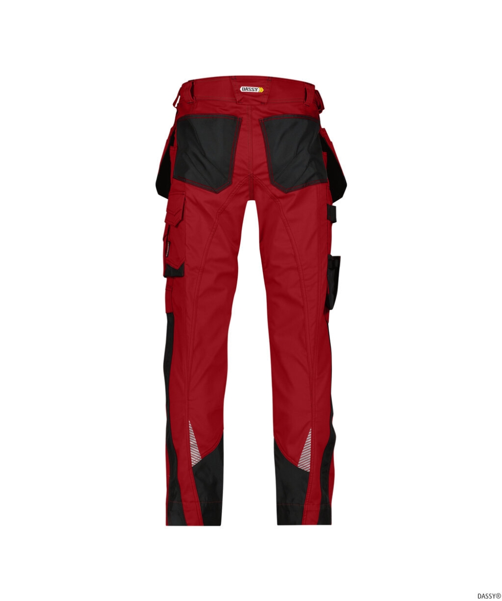 DASSY-Workwear, Bundhose MAGNETIC, rot/schwarz