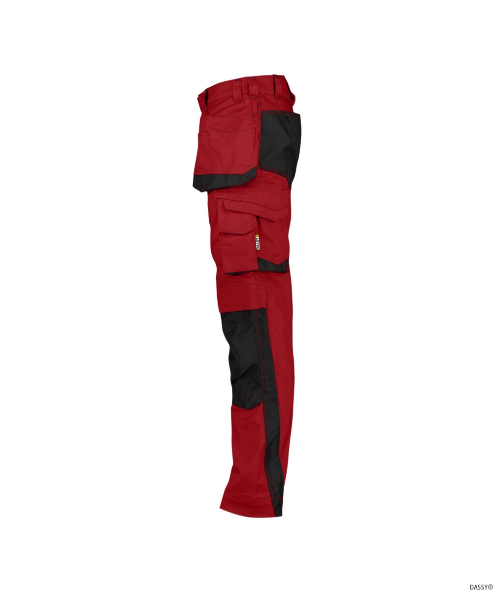 DASSY-Workwear, Bundhose MAGNETIC, rot/schwarz