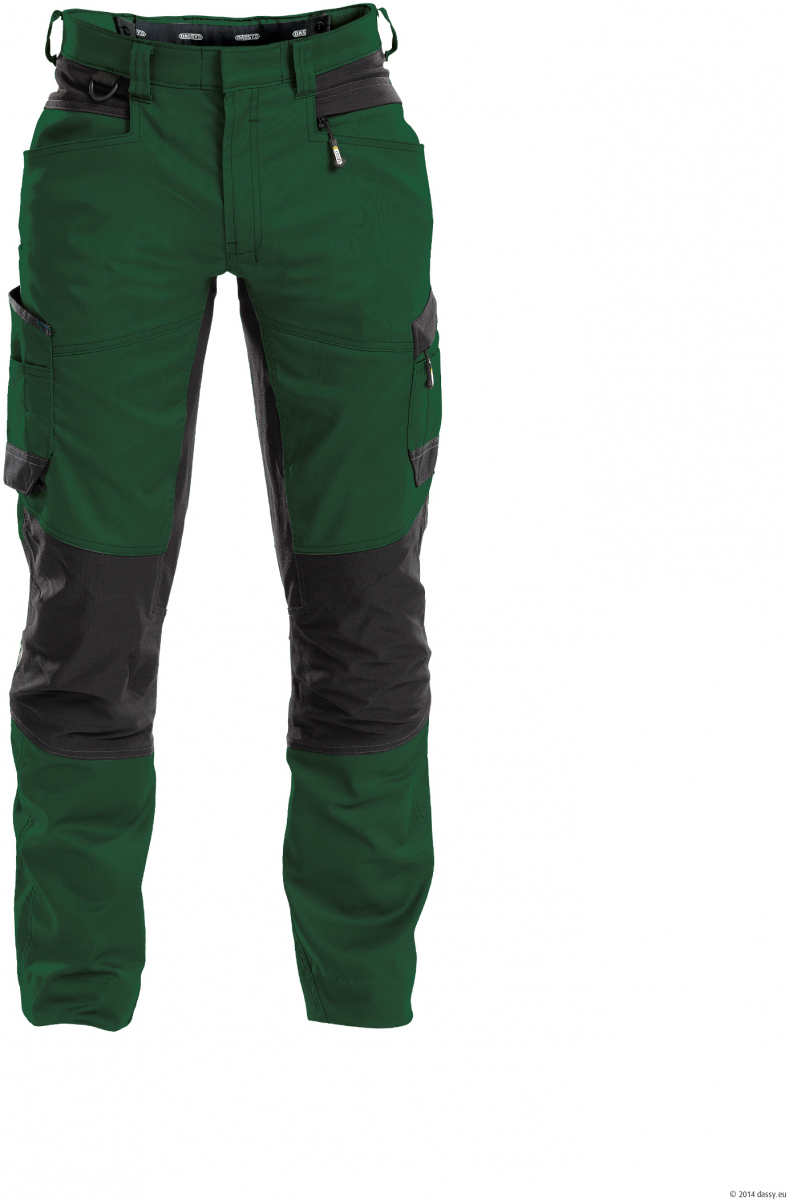 DASSY-Bundhose HELIX, flaschengrün/schwarz