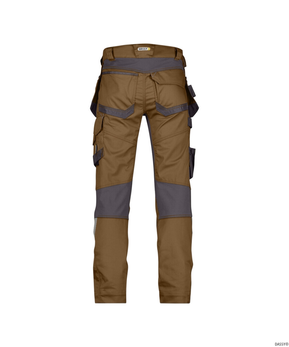 DASSY-Workwear, Bundhose FLUX, braun/grau